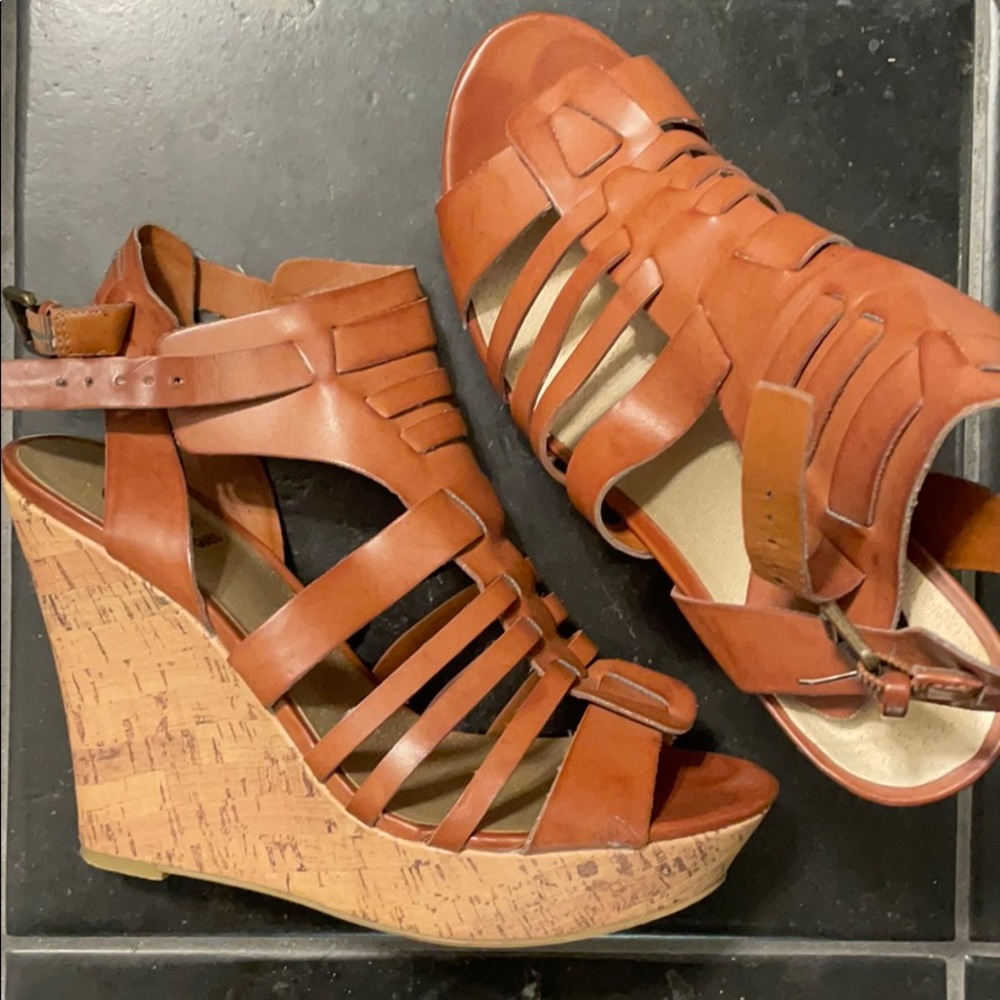 Guess Wicker Wedge Sandals
